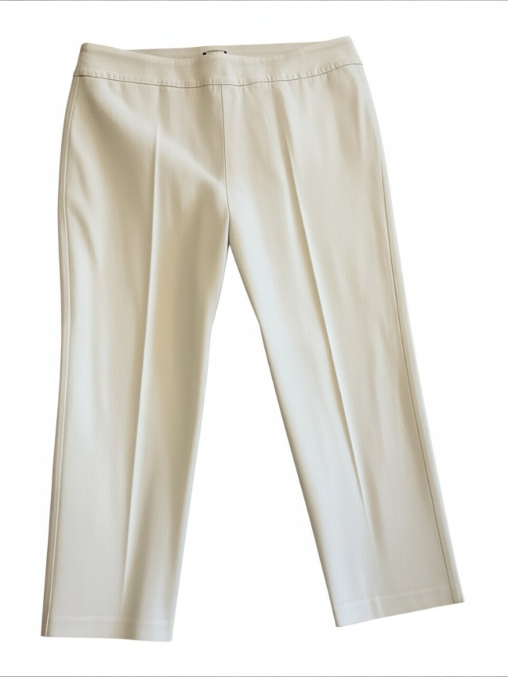 Tribal Women's Straight-Leg White Pull-on Stretchy Pants